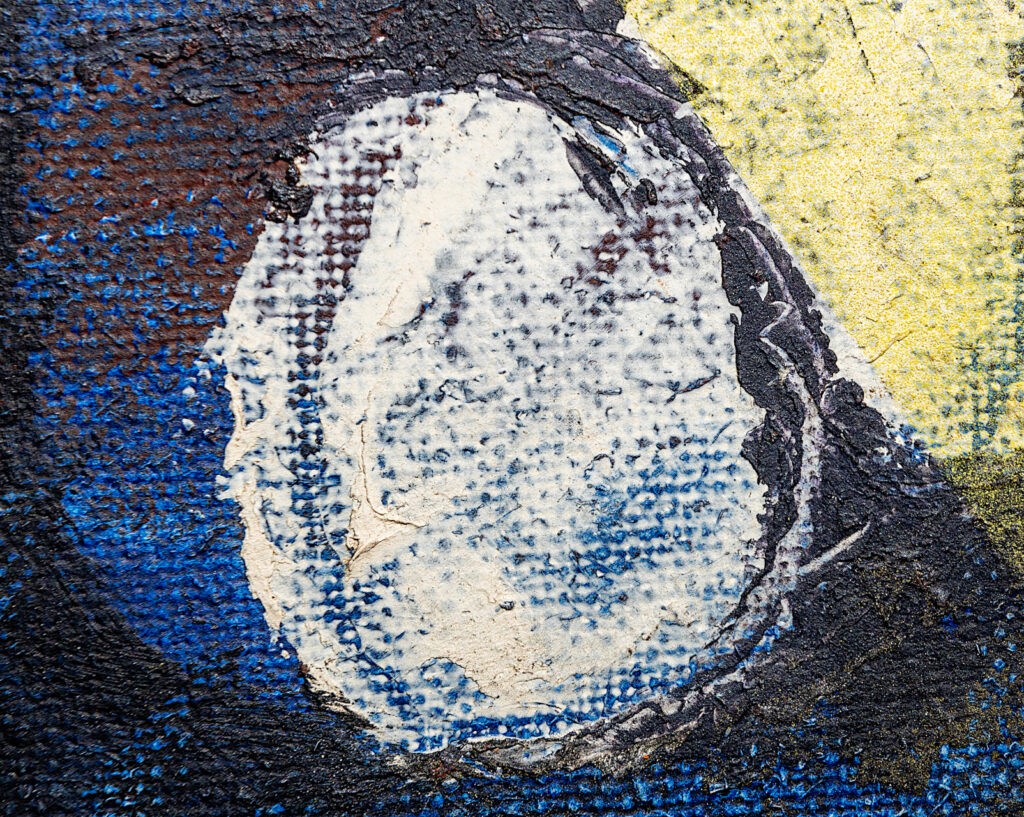 Pintura-Lapayese-A Hard Days Night Detalle11_SC, 1992 Pintura expresionista de Ramón Lapayese en imagen de un concierto de rock