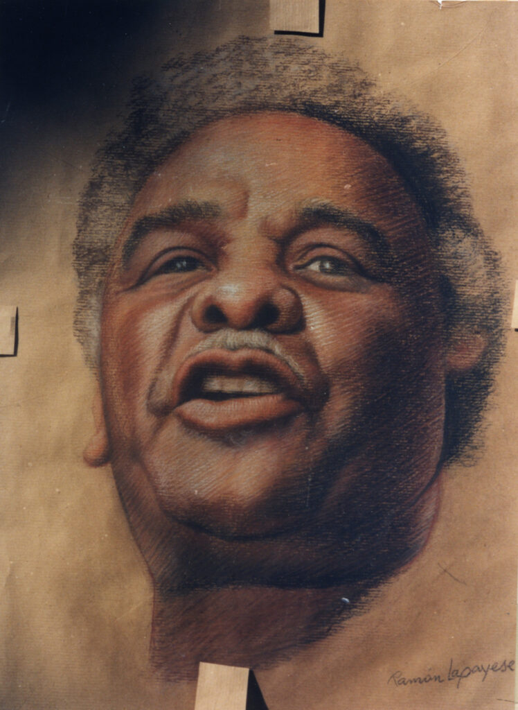 Pintura-Lapayese-Retrato del Alcalde de Chicago, 1985 Pintura-Lapayese-Retrato del Alcalde de Chicago, 1985