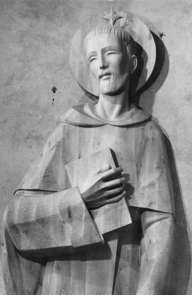 Lapayese-Escultura-Santo Domingo - Parcial. Madera de abedul.1965. Igl.Divino Redentor. Dominicos México Lapayese-Escultura-Santo Domingo - Parcial. Madera de abedul.1965. Igl.Divino Redentor. Dominicos México