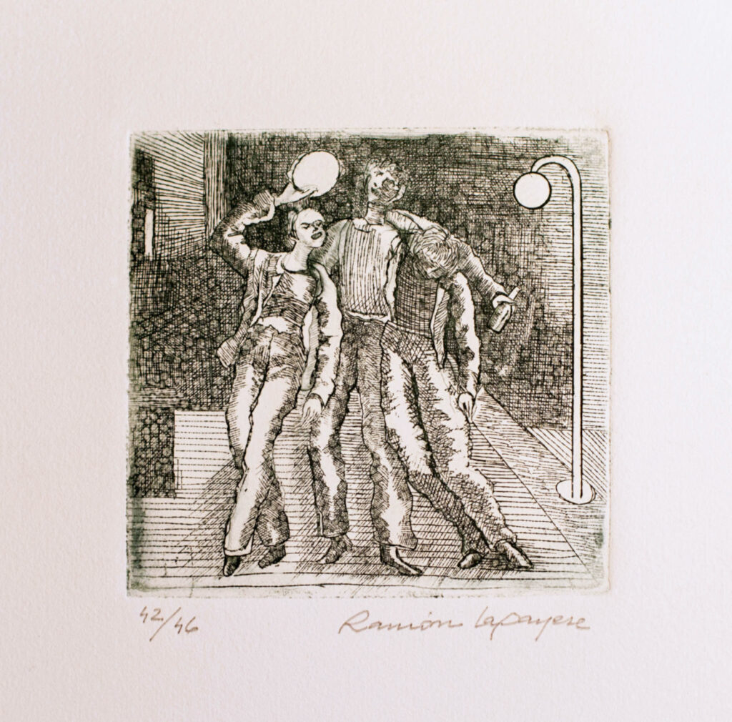 Lapayese- Obra gráfica-Borrachos, aguafuerte Lapayese- Obra gráfica-Borrachos, aguafuerte