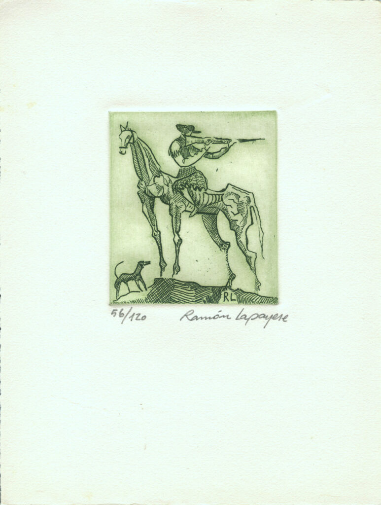 Lapayese- Obra gráfica-Cazador, aguafuerte 3 Lapayese- Obra gráfica-Cazador, aguafuerte 3