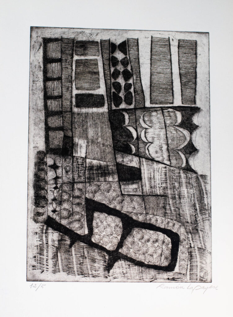 Lapayese- Obra gráfica-Composición abstracta, litografía Lapayese- Obra gráfica-Composición abstracta, litografía