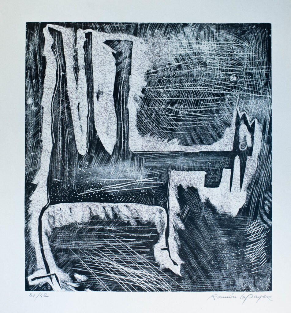 Lapayese- Obra gráfica-El jefe del corral, xilografía 1 Lapayese- Obra gráfica-El jefe del corral, xilografía 1