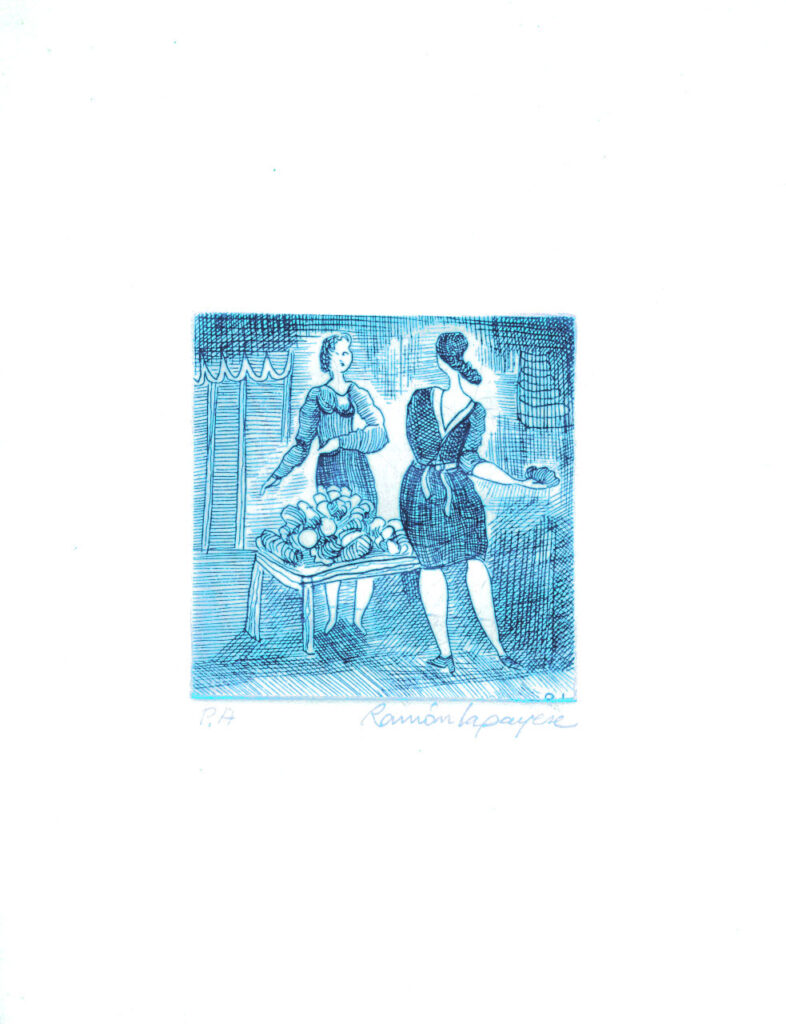 Lapayese- Obra gráfica-Frutera, aguafuerte 1 Lapayese- Obra gráfica-Frutera, aguafuerte 1