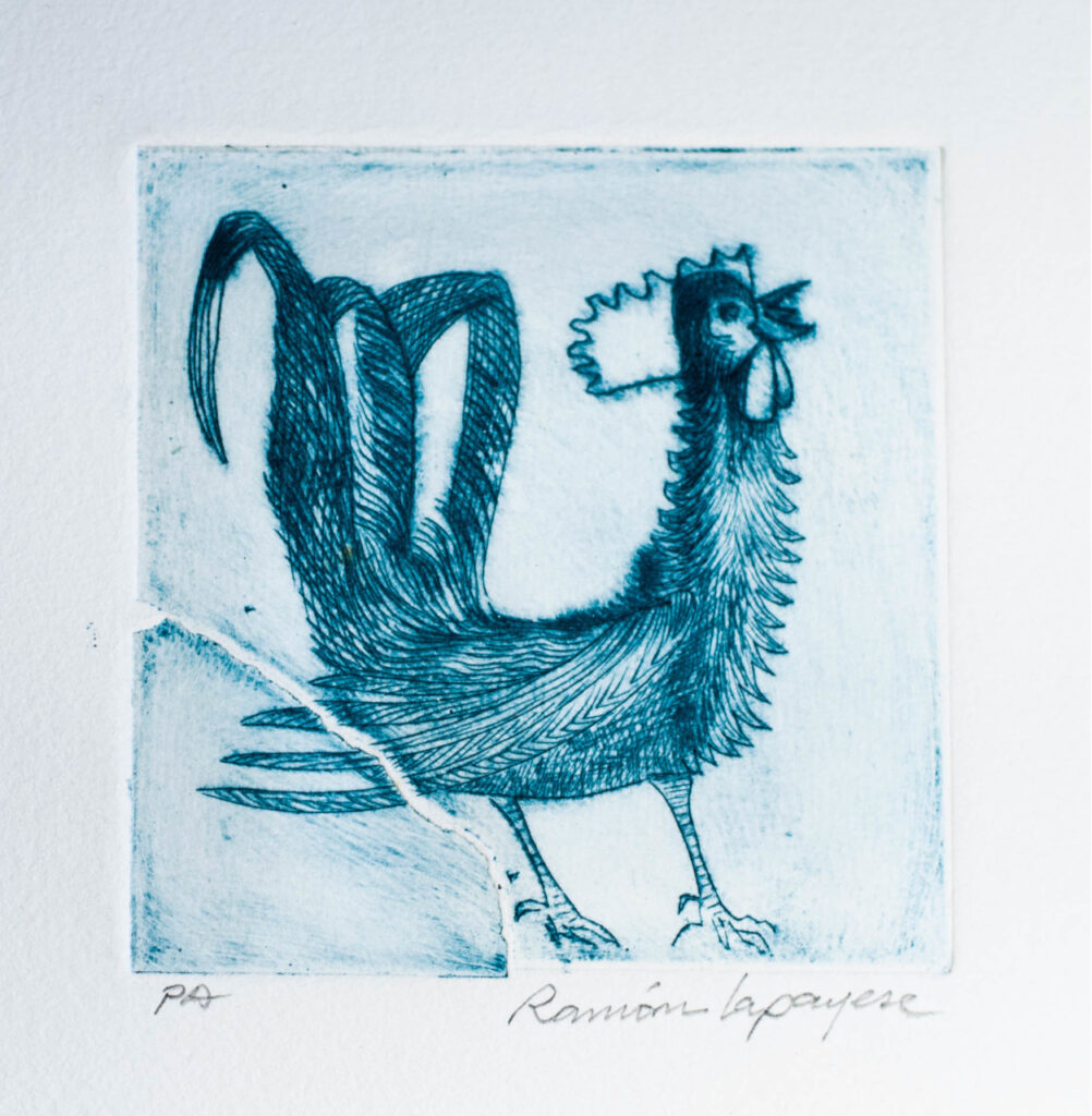 Lapayese- Obra gráfica-Gallo I, aguafuerte Lapayese- Obra gráfica-Gallo I, aguafuerte