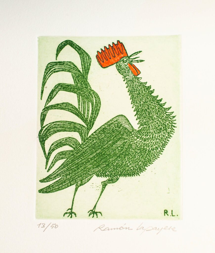 Lapayese- Obra gráfica-Gallo II, punta seca Lapayese- Obra gráfica-Gallo II, punta seca