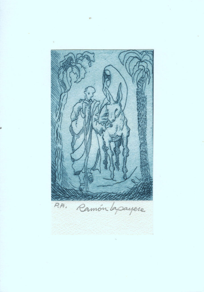 Lapayese- Obra gráfica-Huida a Egipto, aguafuerte 1 Lapayese- Obra gráfica-Huida a Egipto, aguafuerte 1