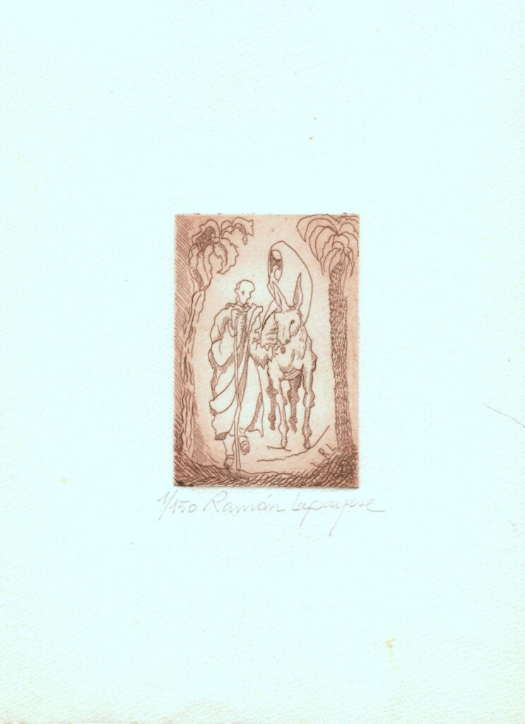 Lapayese- Obra gráfica-Huida a Egipto, aguafuerte 2 Lapayese- Obra gráfica-Huida a Egipto, aguafuerte 2
