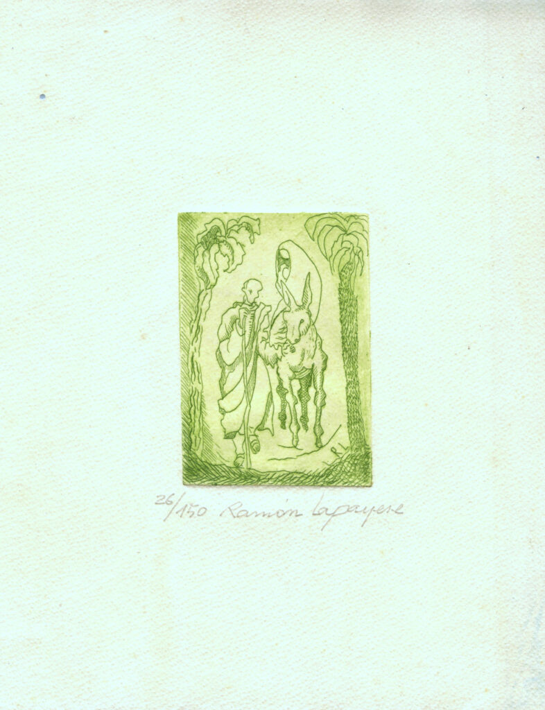 Lapayese- Obra gráfica-Huida a Egipto, aguafuerte 3 Lapayese- Obra gráfica-Huida a Egipto, aguafuerte 3