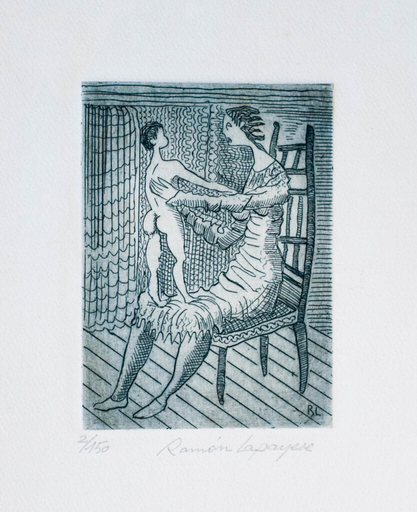 Lapayese- Obra gráfica-Maternidad en la silla, aguafuerte 1 Lapayese- Obra gráfica-Maternidad en la silla, aguafuerte 1