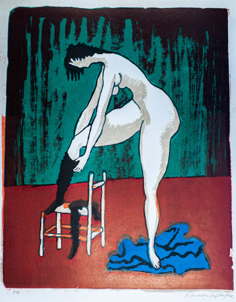 Lapayese- Obra gráfica-Media negra, litografía Lapayese- Obra gráfica-Media negra, litografía