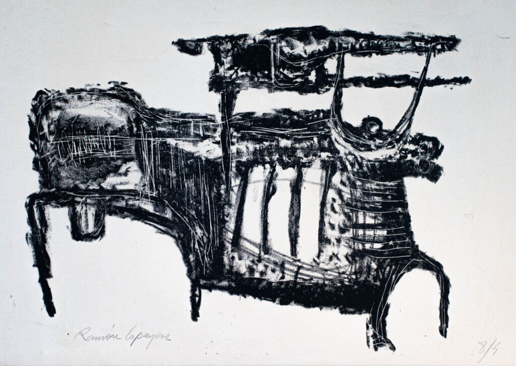 Lapayese- Obra gráfica-Muerte del torero, litografía Lapayese- Obra gráfica-Muerte del torero, litografía