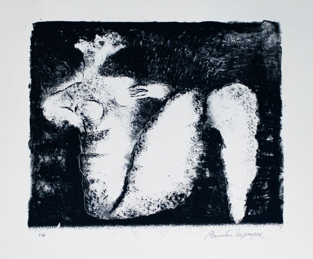 Lapayese- Obra gráfica-Recostada, litografía Lapayese- Obra gráfica-Recostada, litografía