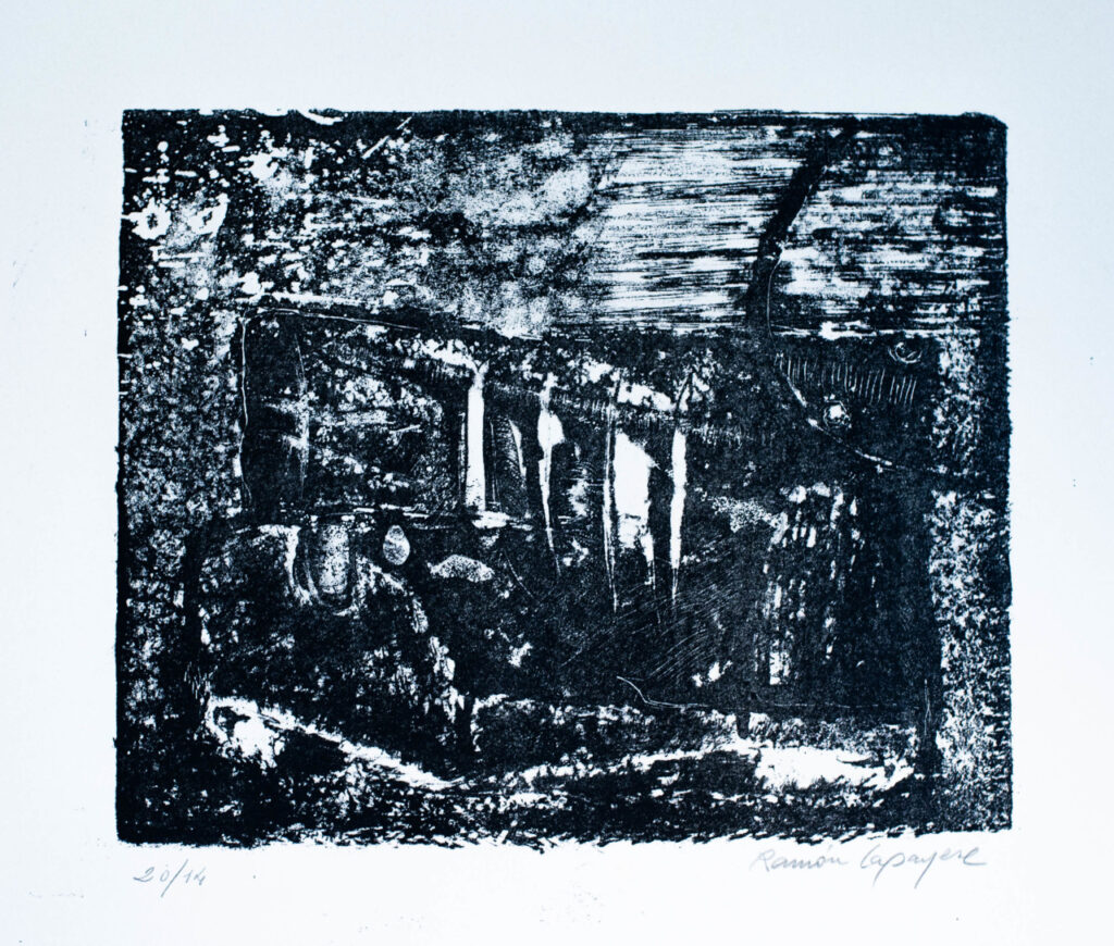 Lapayese- Obra gráfica-Toro en la noche, litografía Lapayese- Obra gráfica-Toro en la noche, litografía