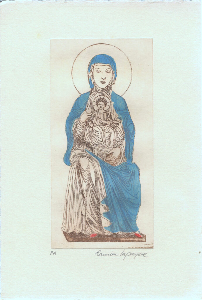 Lapayese- Obra gráfica-Virgen con niño estilo bizantino, aguafuerte 1 Lapayese- Obra gráfica-Virgen con niño estilo bizantino, aguafuerte 1