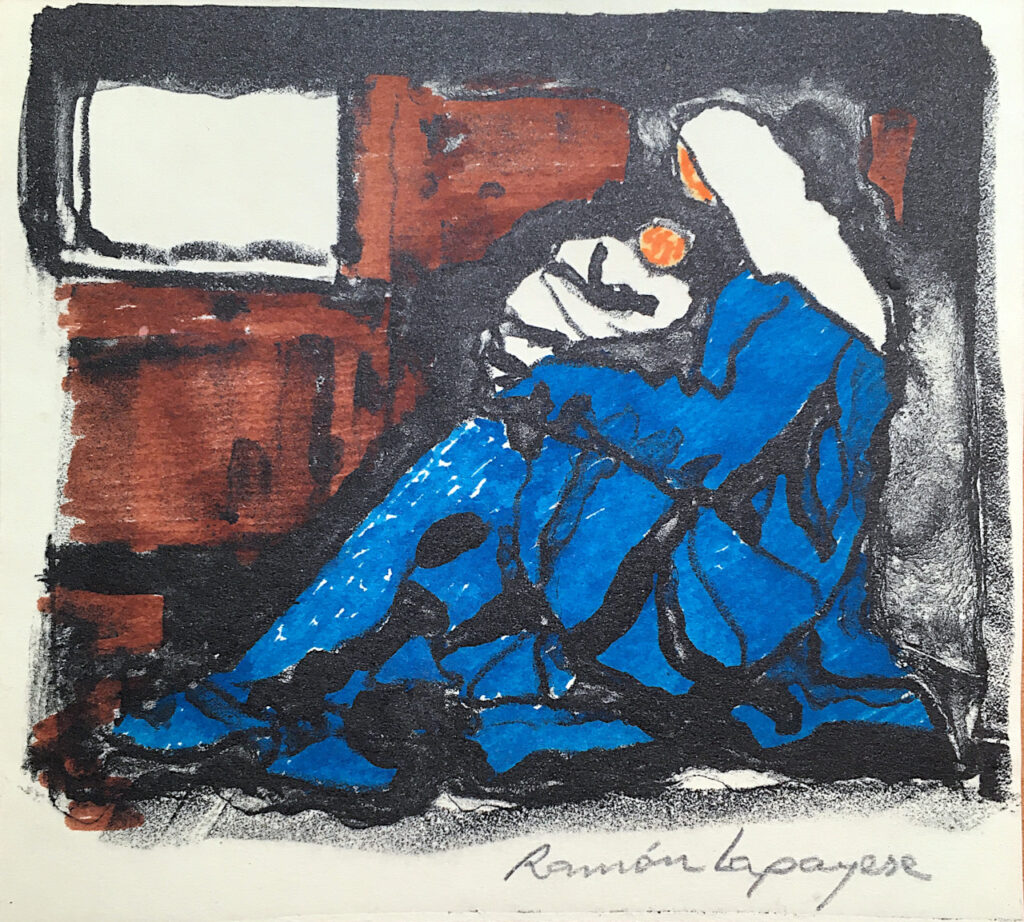 Lapayese- Obra gráfica-Virgen con niño, litografía 1 Lapayese- Obra gráfica-Virgen con niño, litografía 1