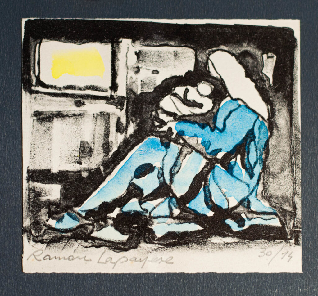 Lapayese- Obra gráfica-Virgen con niño, litografía 2 Lapayese- Obra gráfica-Virgen con niño, litografía 2