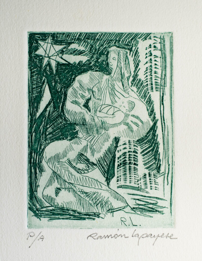 Lapayese- Obra gráfica-Virgen de la Estrella, aguafuerte Lapayese- Obra gráfica-Virgen de la Estrella, aguafuerte