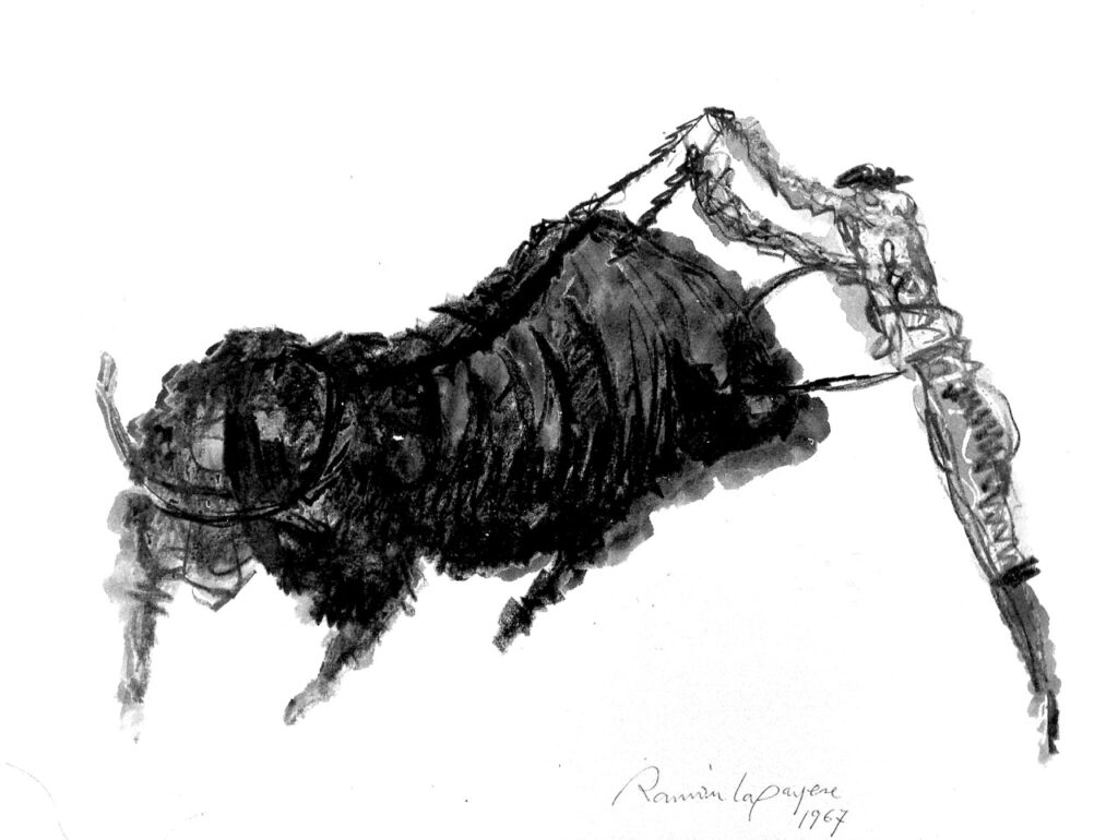 Lapayese - pintura - tauromaquia - toro - torero - Banderillero - grafito y tinta sobre papel Lapayese - pintura - tauromaquia - toro - torero - Banderillero - grafito y tinta sobre papel