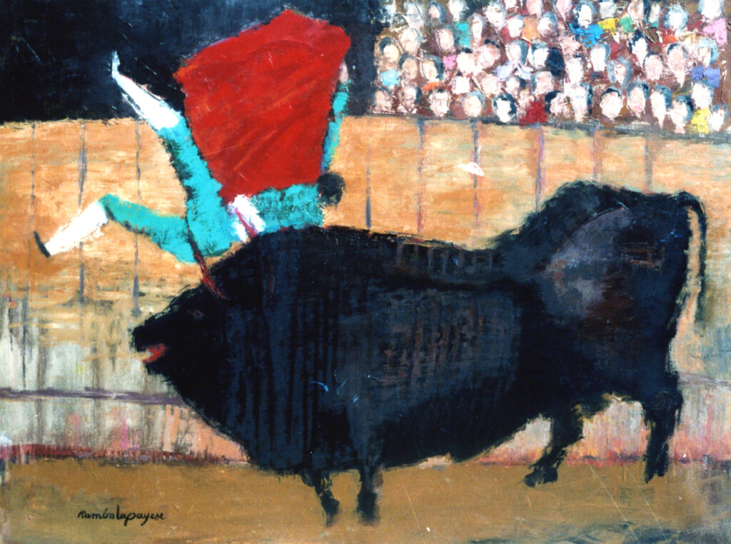 Lapayese - pintura - tauromaquia - toro - torero - Cogida - óleo sobre lienzo Lapayese - pintura - tauromaquia - toro - torero - Cogida - óleo sobre lienzo