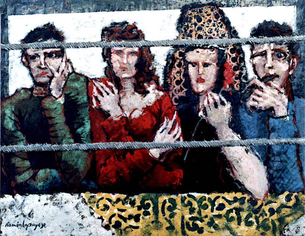 Lapayese - pintura - tauromaquia - toro - torero - Desde la barrera - óleo sobre lienzo - 1974 Lapayese - pintura - tauromaquia - toro - torero - Desde la barrera - óleo sobre lienzo - 1974