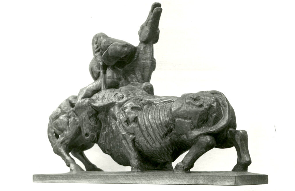 Lapayese - escultura - tauromaquia - toro - torero - Picador IV BN - talla en madera - 1977 Lapayese - escultura - tauromaquia - toro - torero - Picador IV BN - talla en madera - 1977