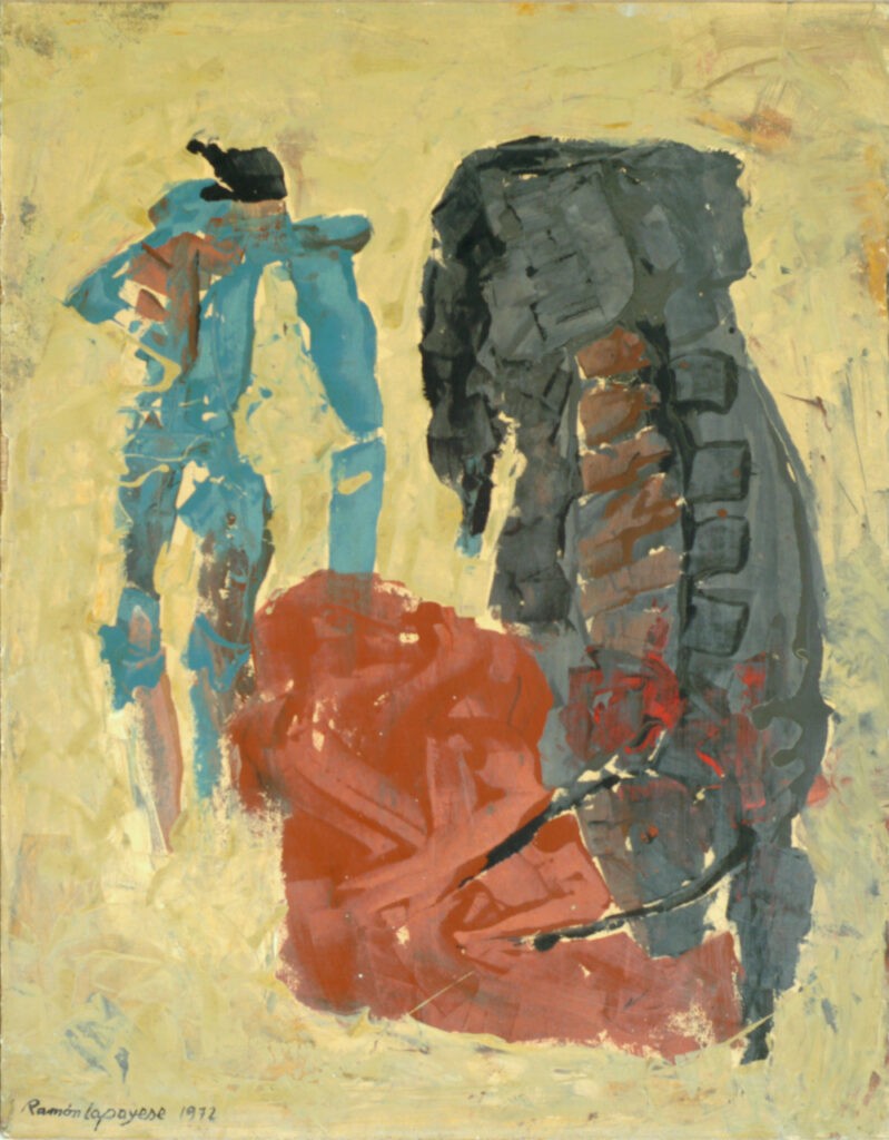 Lapayese - pintura - tauromaquia - toro - torero - Sobrero - óleo sobre papel - 1973 Lapayese - pintura - tauromaquia - toro - torero - Sobrero - óleo sobre papel - 1973