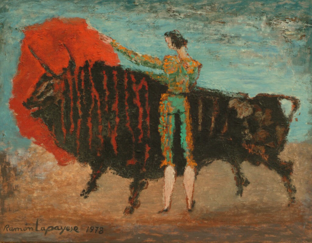 Lapayese - pintura - tauromaquia - toro - torero - Toro - óleo sobre lienzo - 1978 Lapayese - pintura - tauromaquia - toro - torero - Toro - óleo sobre lienzo - 1978